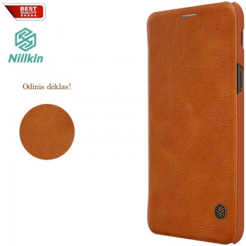 Odinis atverčiamas dėklas rudas qin (GALAXY A6 2018)
